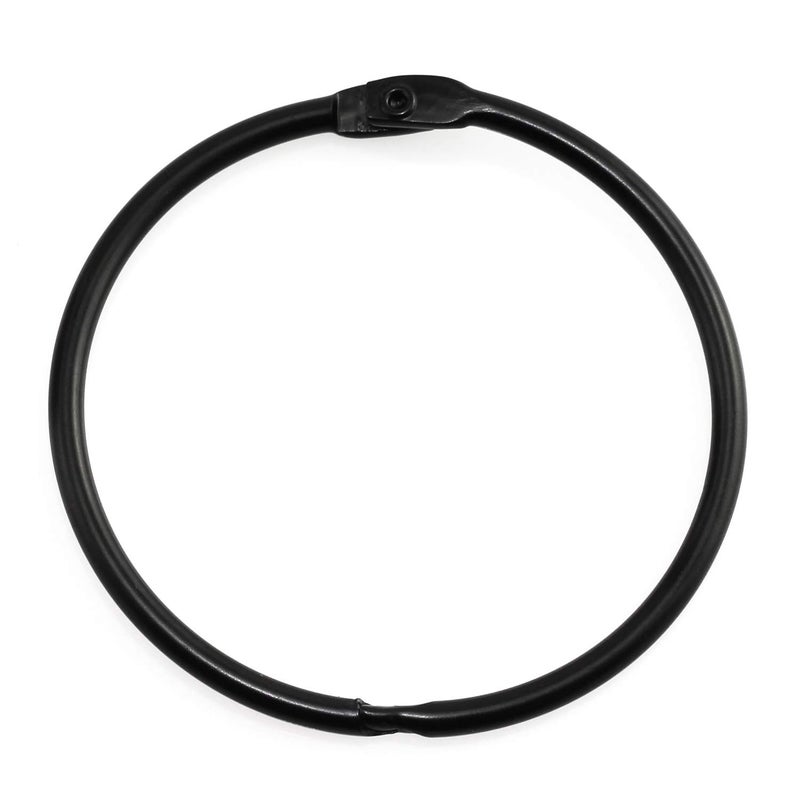 Lind Kitchen 50PCS 2" Book Ring Metal Loose Leaf Binder Hinged Buckle Binding Rings Scrapbook Sketchbook Craft Photo Album DIY Black 51mm - Image 3